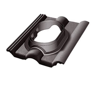 Tuile à douille universelle ø 110 à 150 Double romane noir