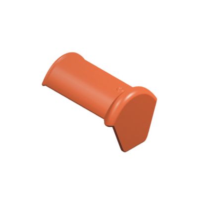 Faîtière d'aboutdemi-ronde (début) rouge vieilli