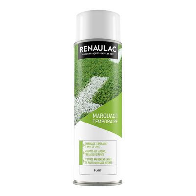 Visiodirect Marquage Temporaire Blanc - Peinture 500 Ml Pour Signalisation Temporaire