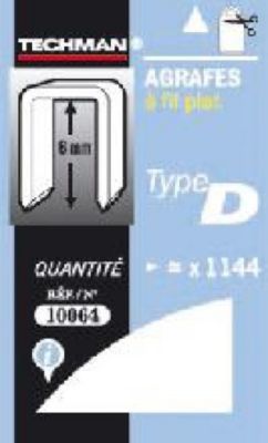 Techman Agrafes 10 mm type D