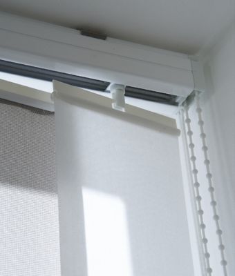 Rail pour store californien Madeco blanc ouverture latérale 120 cm