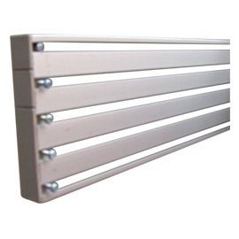 Rail panneau japonais Madeco 3 voies gris L.120 cm