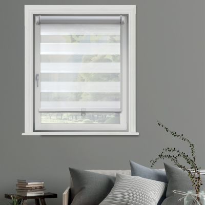 Store jour/nuit automatique blanc L.160 x H.60 cm