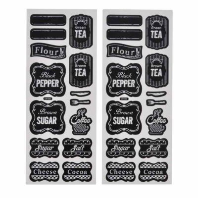 Stickers Ardoise "Cuisine" 10x25cm Noir