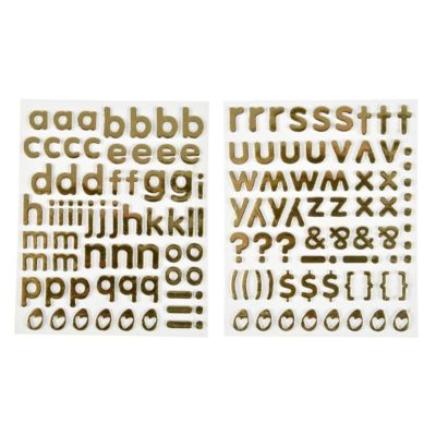 Artdesign Lot de 2 Planches de Stickers Alphabet 2cm Or - vue 2