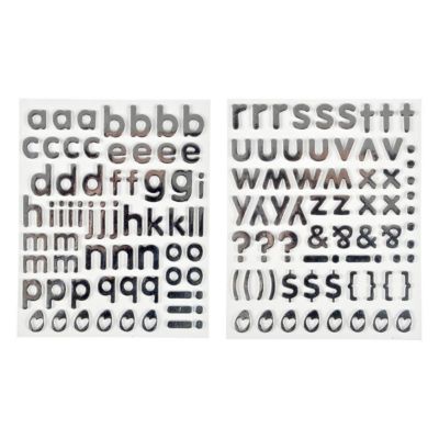 Artdesign Lot de 2 Planches de Stickers Alphabet 2cm Argent - vue 2