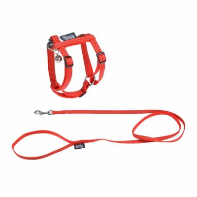 Love Story Harnais & Laisse pour Chat Réfléchissant 120cm Rouge - vue 2