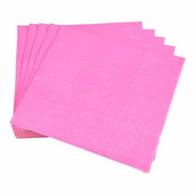Homea Lot de 20 Serviettes en Papier Vitamine 33x33cm Rose - vue 2
