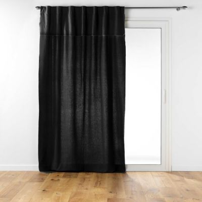 Douceur d'Intérieur Rideau à passants mistraline 140x240cm Noir - vue 2