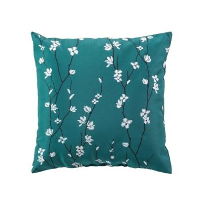 Douceur d'Intérieur Coussin déco imprimé sakura 45x45cm Vert - vue 2