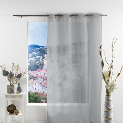Douceur d'Intérieur Rideau voilage salina 140x240cm Gris - vue 2