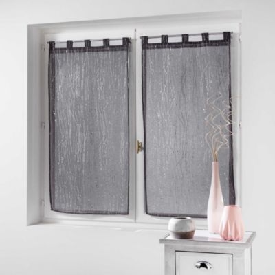 Douceur d'Intérieur Paire de voilages filiane 60x120cm Gris - vue 2