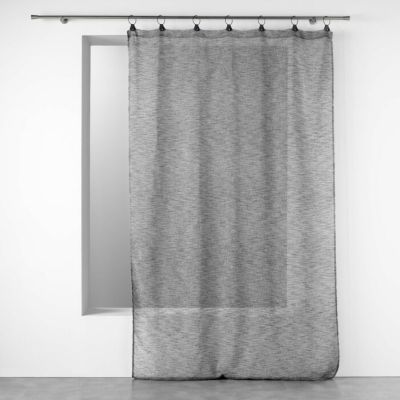 Douceur d'Intérieur Rideau voilage à anneaux linka 140x240cm Gris - vue 2