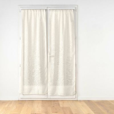 Douceur d'Intérieur Paire de voilages passe-tringle haltona 70x200cm naturel Beige - vue 2