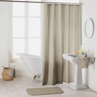 Douceur d'Intérieur Rideau de douche uni essencia 180x200cm Marron - vue 2