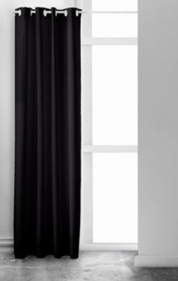Rideau thermique jacquard noir l.140 x H.240 cm
