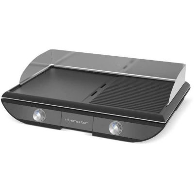 Plancha - RIVIERA & BAR - QPL570 - 2300 W - Bi-zone - 8 à 10 personnes - 53,5 x 33 cm - Noir