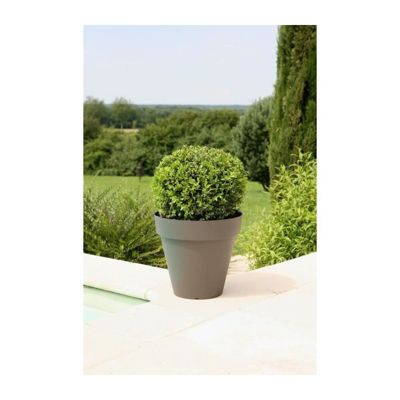 RIVIERA Pot de fleurs Soleilla - Rond - O 39,2 x 35,8 cm -Gris paillete