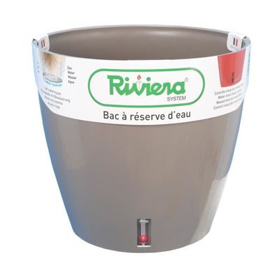 Pot de fleur rond en plastique RIVIERA EVA NEW Avec réserve d'eau Ø 46 cm 49 - vue 2
