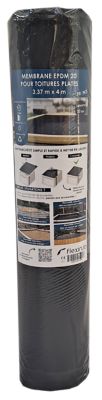 Membrane EPDM 2D étancheité des toitures - 1 mm - 3,37 m x 4 m