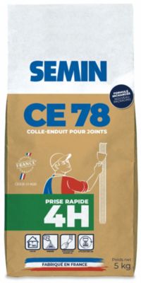 Colle enduit pour joint CE 78 rapide 4h Semin 5kg