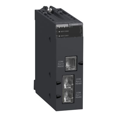 Module interface bus série RS485RS232 Modbus ASCII 2 voies BMXNOM0200