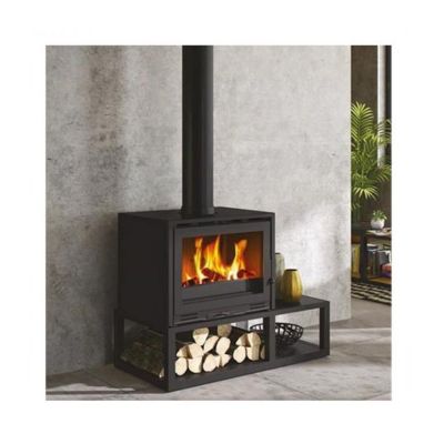 Godin Poêle à bois fonte 10kw 411109NOIR