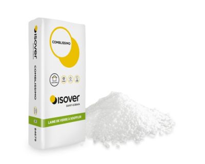 Laine de verre à souffler Isover Comblissimo pour isolation de combles perdus 17 3kg