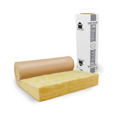 Rouleau laine de verre kraft Supralaine 1 2 x 3 5 ép.240 mm R. 6 m²KW vendu au rouleau