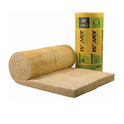 2 rouleaux laine de verre Isofaçade 35 nu - 0,6 x 5,5 m ép.100 mm (vendu par lot de 2 rouleaux)