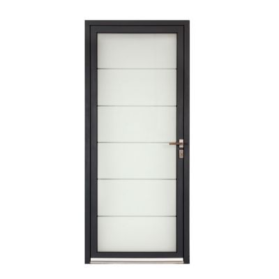 Image of Porte d'entrée aluminium Alana gris 90 x h.215 cm poussant gauche 3598550035124_CAFR
