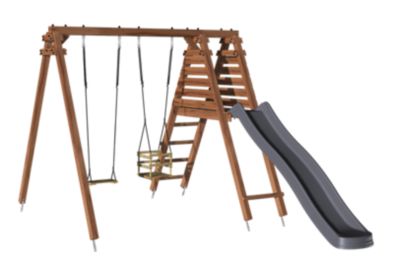 Station de jeu Soulet Prune en bois 2 61 x 3 51 x H. 2 24 m