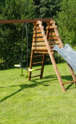 Balançoire vis-à-vis en bois pour portiques H.224cm