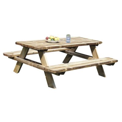 Table de jardin pique-nique en bois Matisse 180 x 74 cm