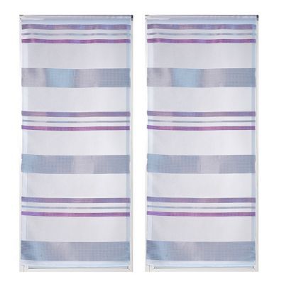 Paire voilage L'ENVOL DU DECOR Picadilly violet 58 x 120 cm