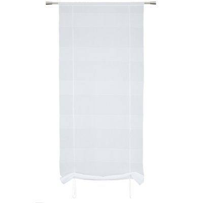 Vitrage Wanda blanc et argent 80 x 210 cm