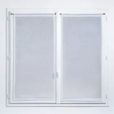 Vitrage Yena blanc transparent L.9 x l.190 cm