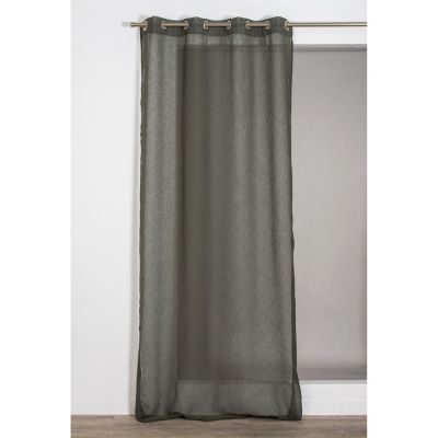 Voilage Romane kaki L.240 x l.140 cm