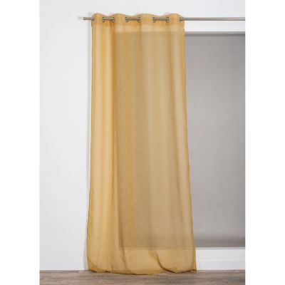 Voilage Romane jaune L.240 x l.140 cm