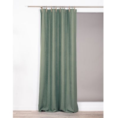 Rideau occultant Croisette l.140 x H.260 cm vert tilleul