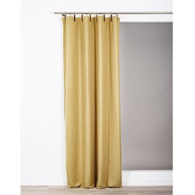 Rideau occultant Croisette l.140 x H.260 cm jaune gold