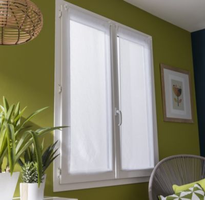 Paire de vitrages tamisant Leo .60 x H.120 cm