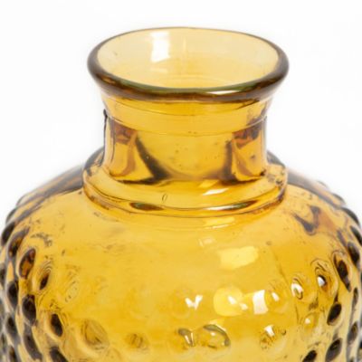 Vase décoratif en verre recyclé Point jaune 2,25L l.12 x