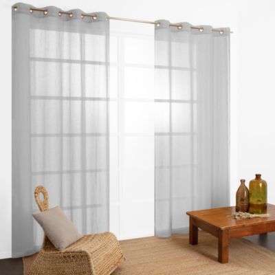 Rideau Shea gris effet lin l.140 x H.240 cm