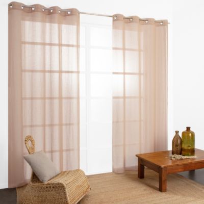 Rideau Shea rose effet lin l.140 x H.240 cm