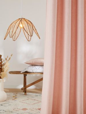 Rideau thermique Vahan l.135 x H.240 cm rose