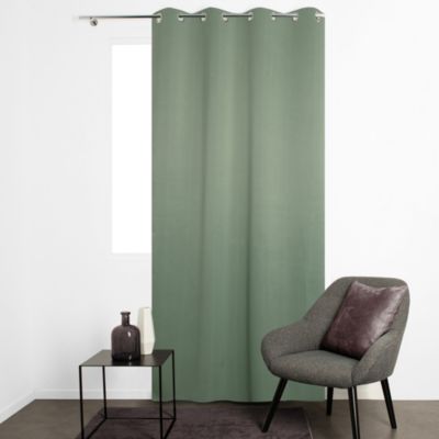 Rideau Eve occultant JBY Creation l.135 x H.240cm uni vert kaki