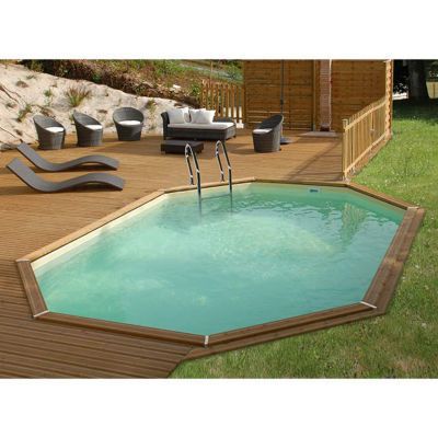 Piscine hors sol bois Sunbay Amarilla LDD 9 42 x 5 92 m