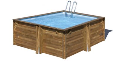 Piscine bois carrée Sunbay Carra 3 05 x 3 05 x h.1 19 m
