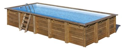 Piscine hors sol bois Gre Braga 8 15 x 4 20 x h.1 46 m